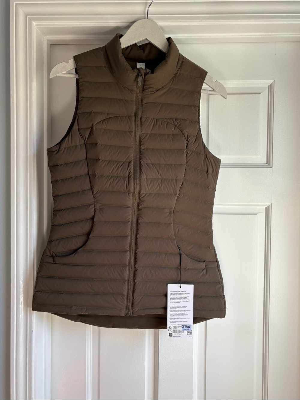 Lululemon women’s olive  Quilted Packable Vest NWT